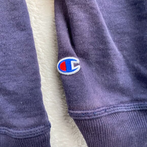 Champion Men's Crewneck Sweatshirt Medium Dark Navy Cotton Blend - Picture 7 of 13